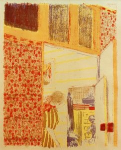 ピンクの壁掛けIIIのインテリア 作： Edouard Vuillard